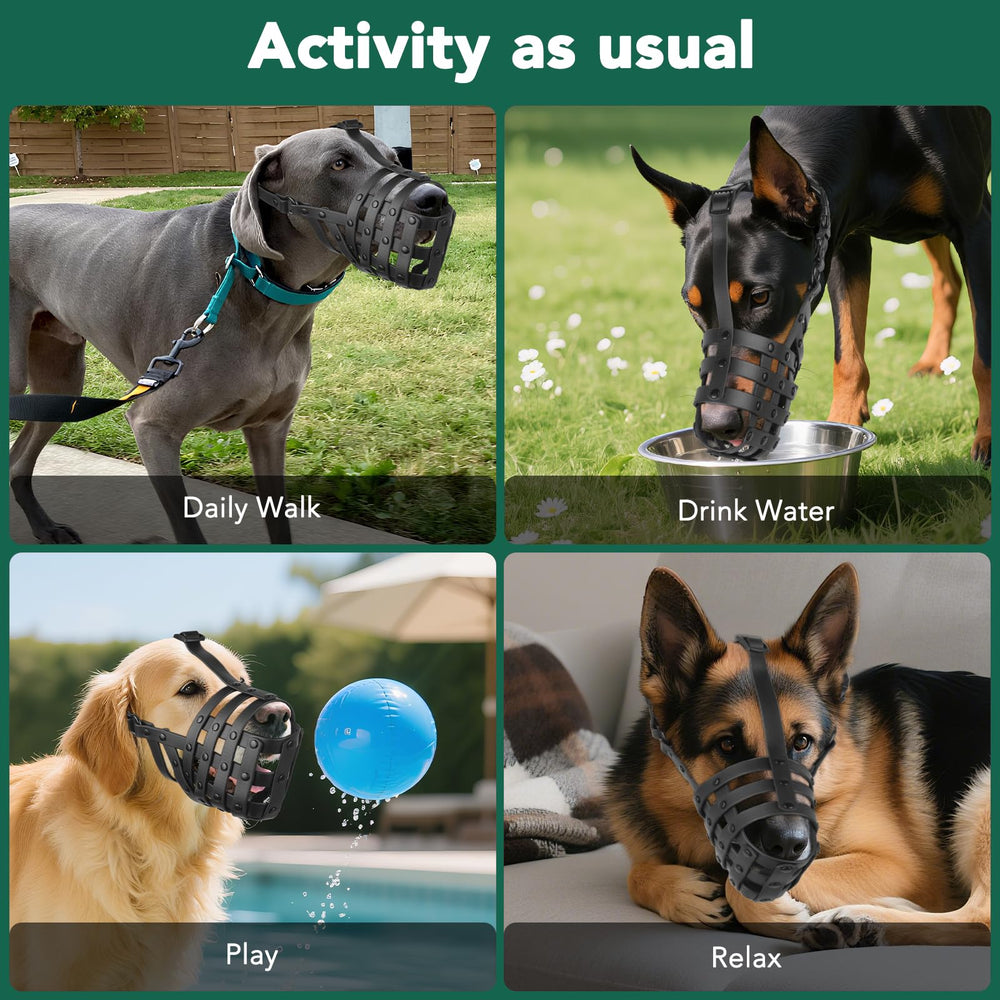 Mayerzon reminder image for safe supervised use of muzzled dogs