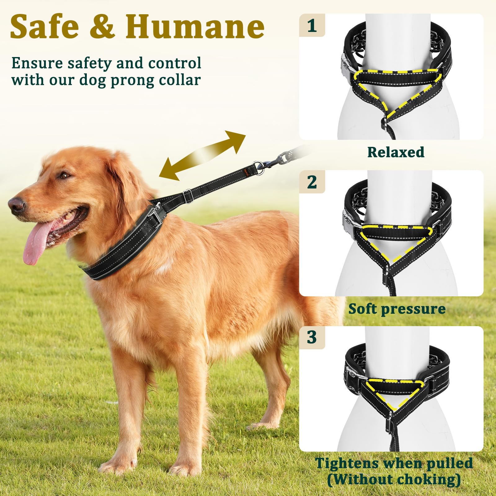 Mayerzon no-pull dog collar is designed for controlled training and safer handling.