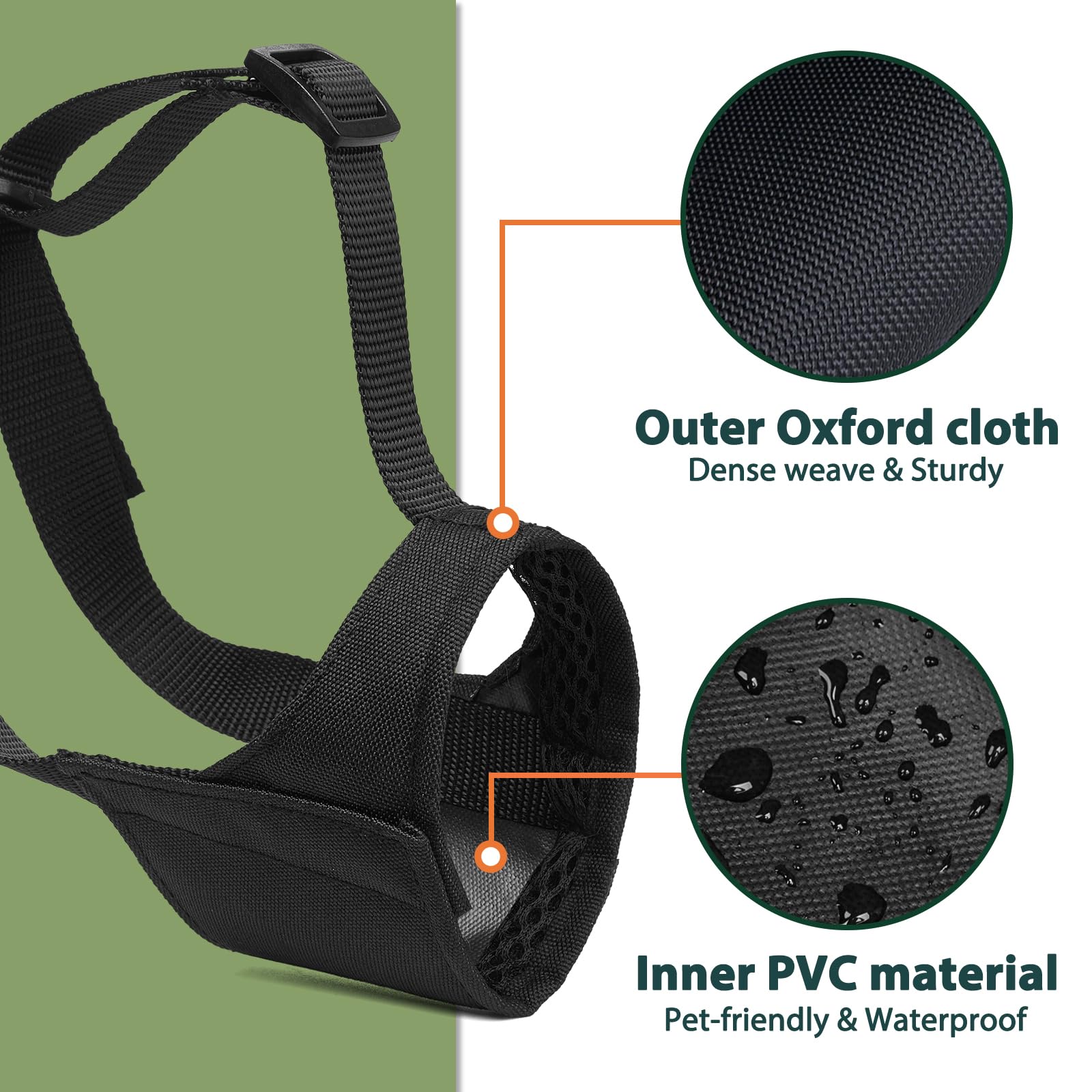 Mayerzon Pitbull Muzzle adjustable head strap ensures secure fitting during outings.