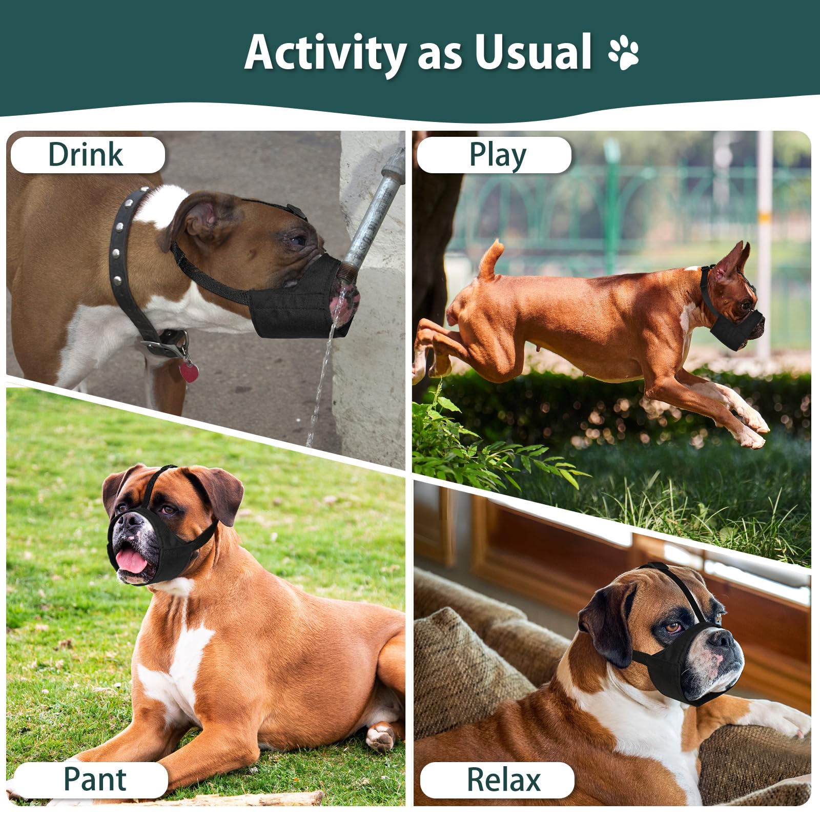 Mayerzon Pitbull Muzzle anti-bite feature helps limit chewing.