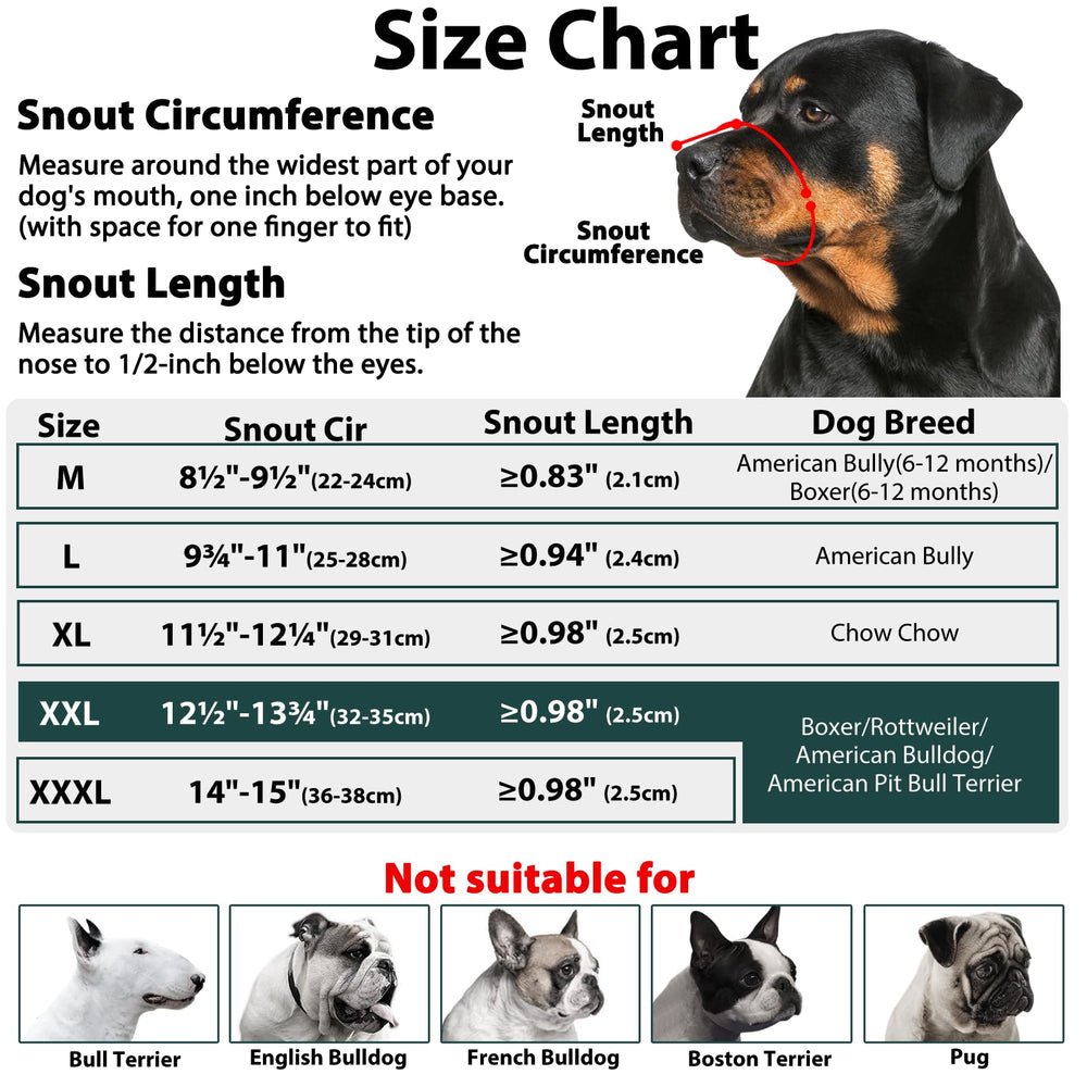 Mayerzon Pitbull Muzzle breathable oxford exterior with waterproof inner layer.