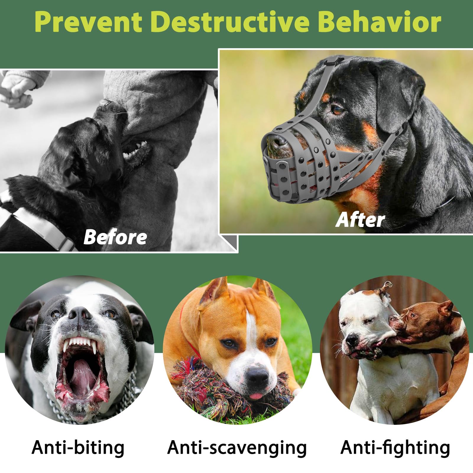 Mayerzon Pitbull Muzzle suitable for grooming and veterinary visits