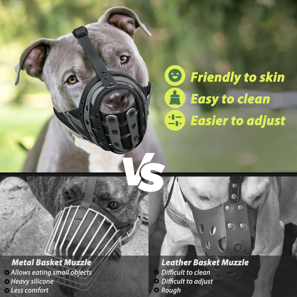 Mayerzon Pitbull Muzzle lightweight PVC material for comfortable wear