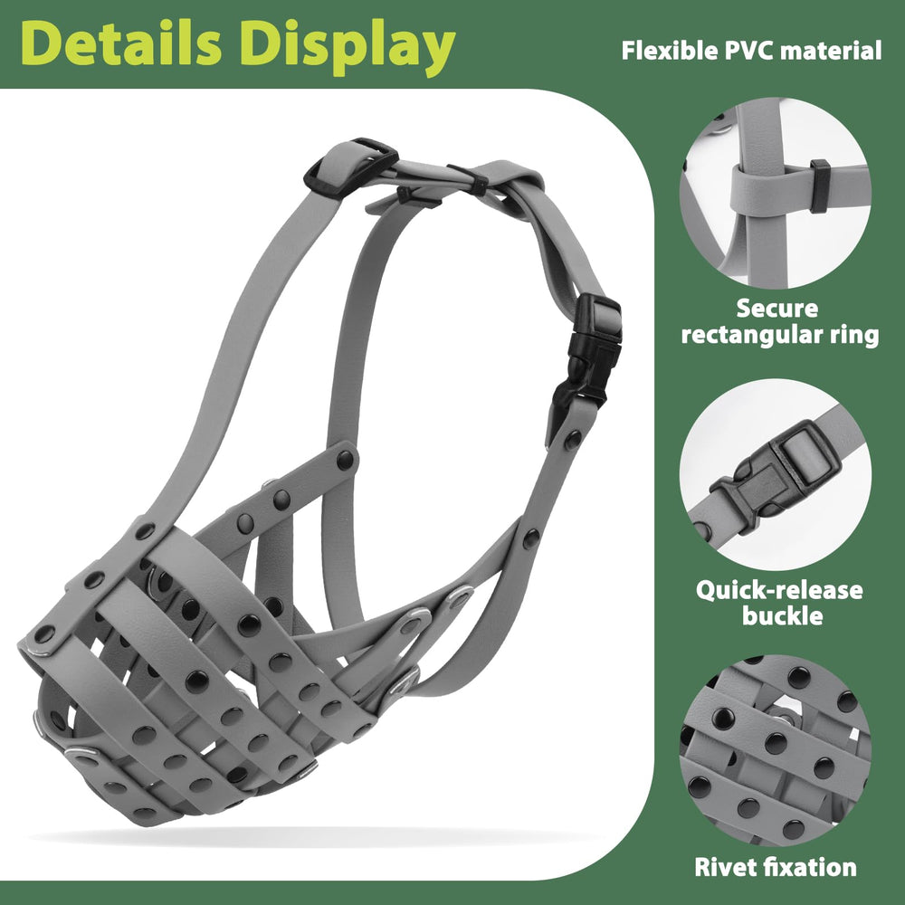 Mayerzon Pitbull Muzzle lightweight PVC design for reduced fatigue during play