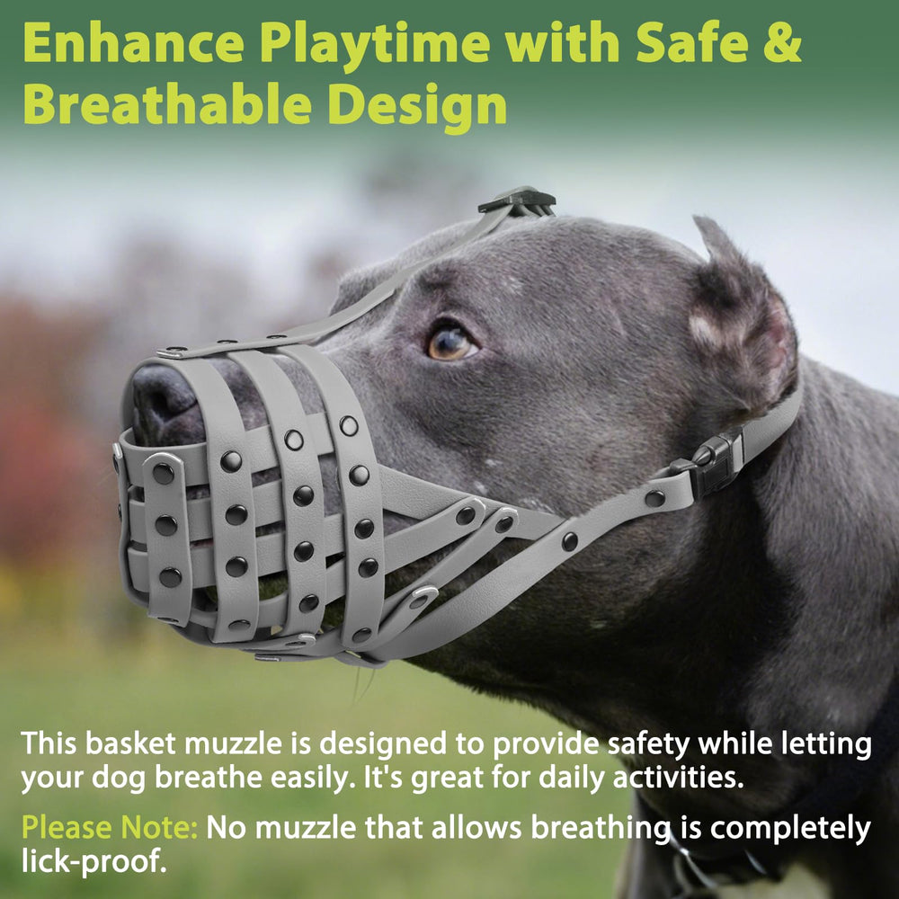Mayerzon Pitbull Muzzle safety during walks under supervision