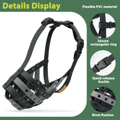 Mayerzon Pitbull Muzzle side profile with adjustable straps for secure fit