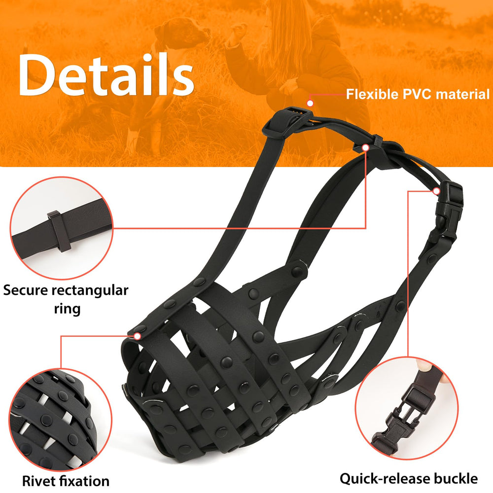 Mayerzon PVC material shows skin-friendly, sturdy construction for powerful breeds