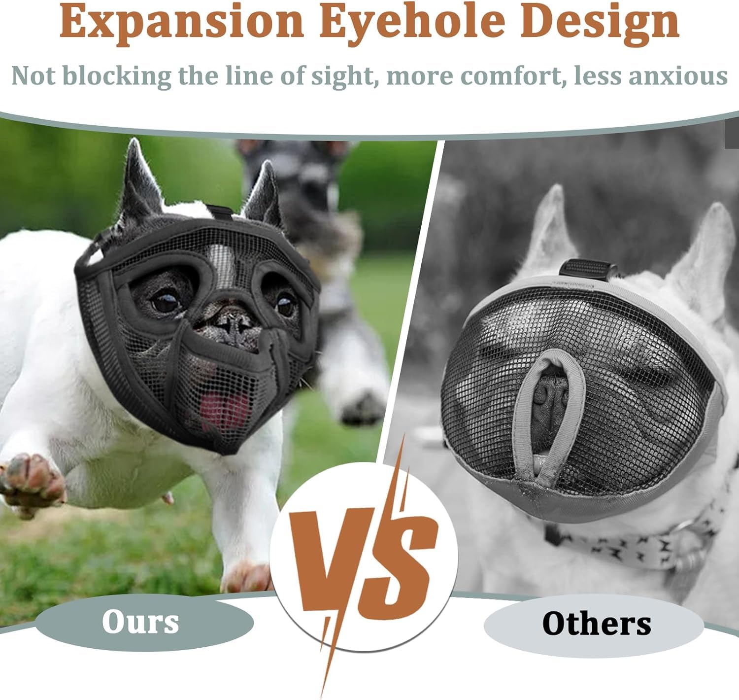 Mayerzon muzzle allows drinking during walks and grooming sessions