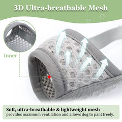 Mayerzon soft padded nose band muzzle reduces irritation while your dog relaxes.