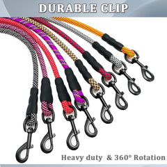 MayPaw leash showing 360-degree rotation to prevent tangles.