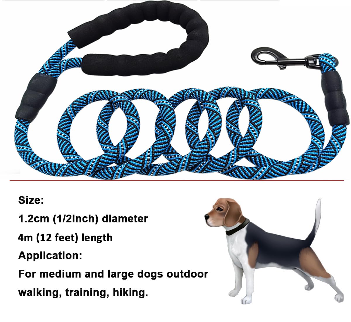 MayPaw leash offers 3-15 ft options for walking, sniffing and recall