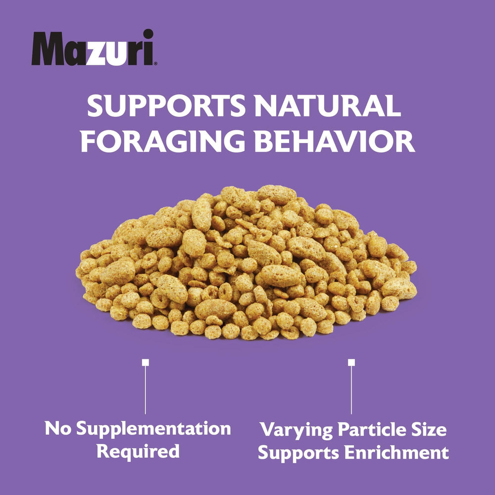 Mazuri omega-3 rich large bird formula supports healthy meals.