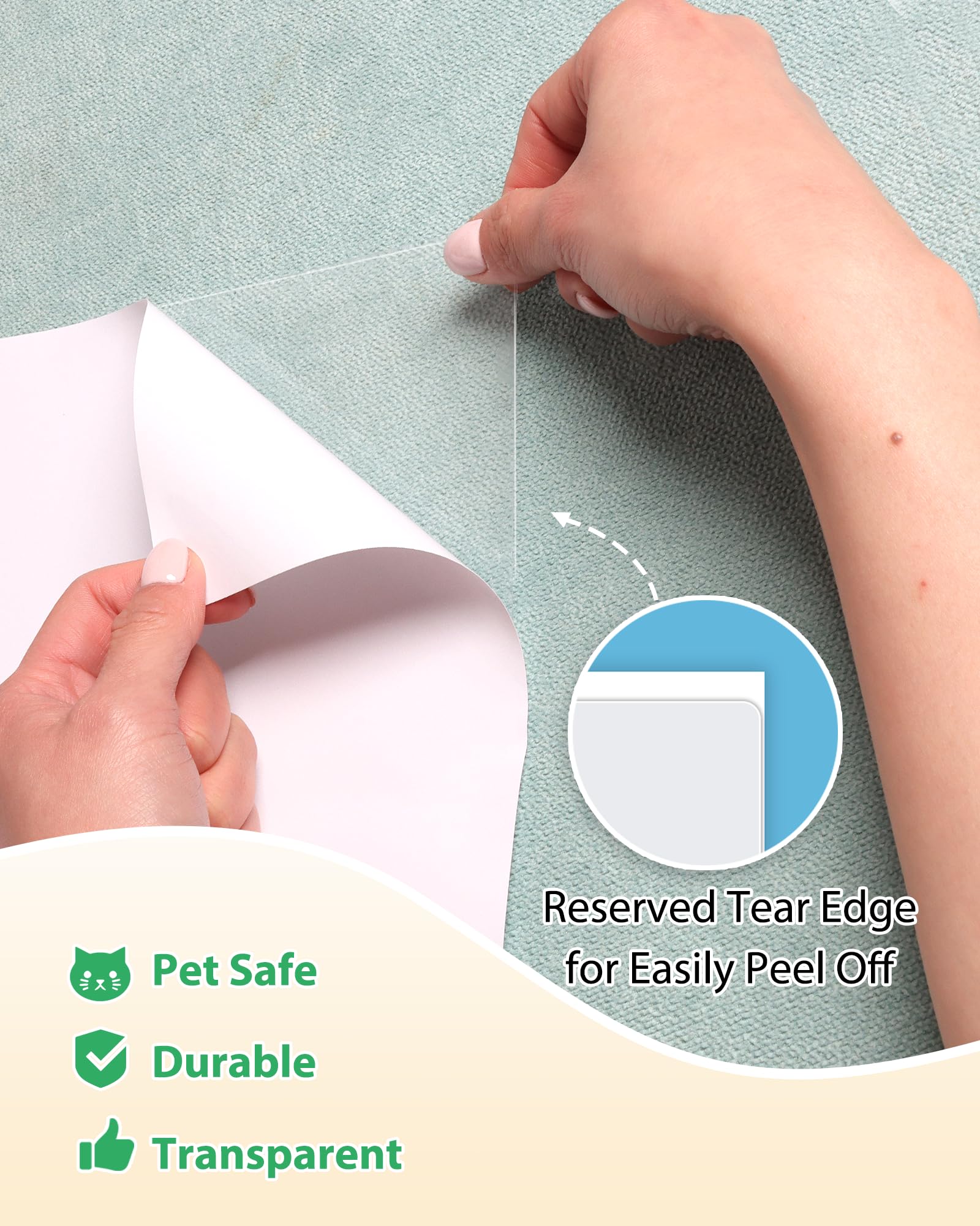 Mazzen Cat Scratch Couch Protector dual-training surface reduces scratching