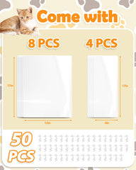 Mazzen Cat Scratch Couch Protector demonstrating trim-to-fit ease on sofa edge