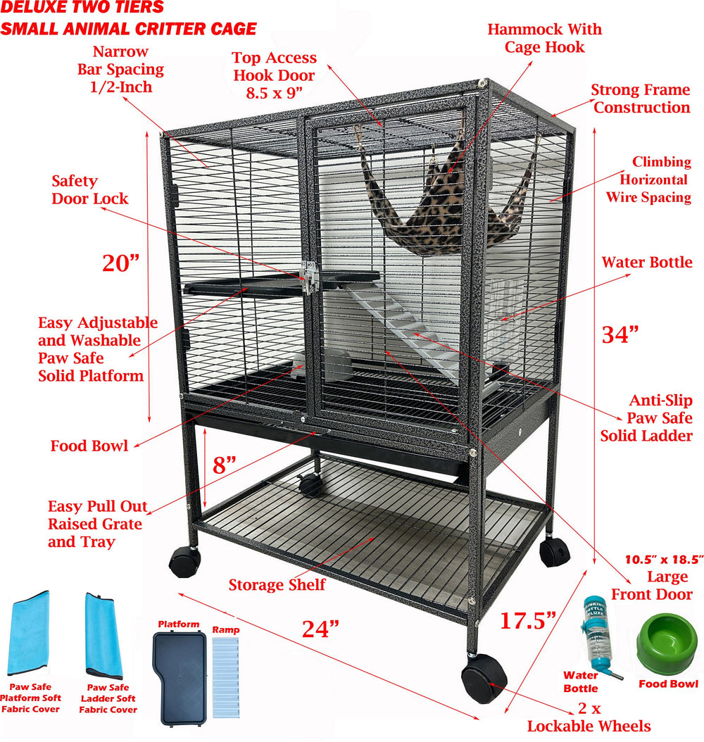 Front access door with safety lock on Mcage cage