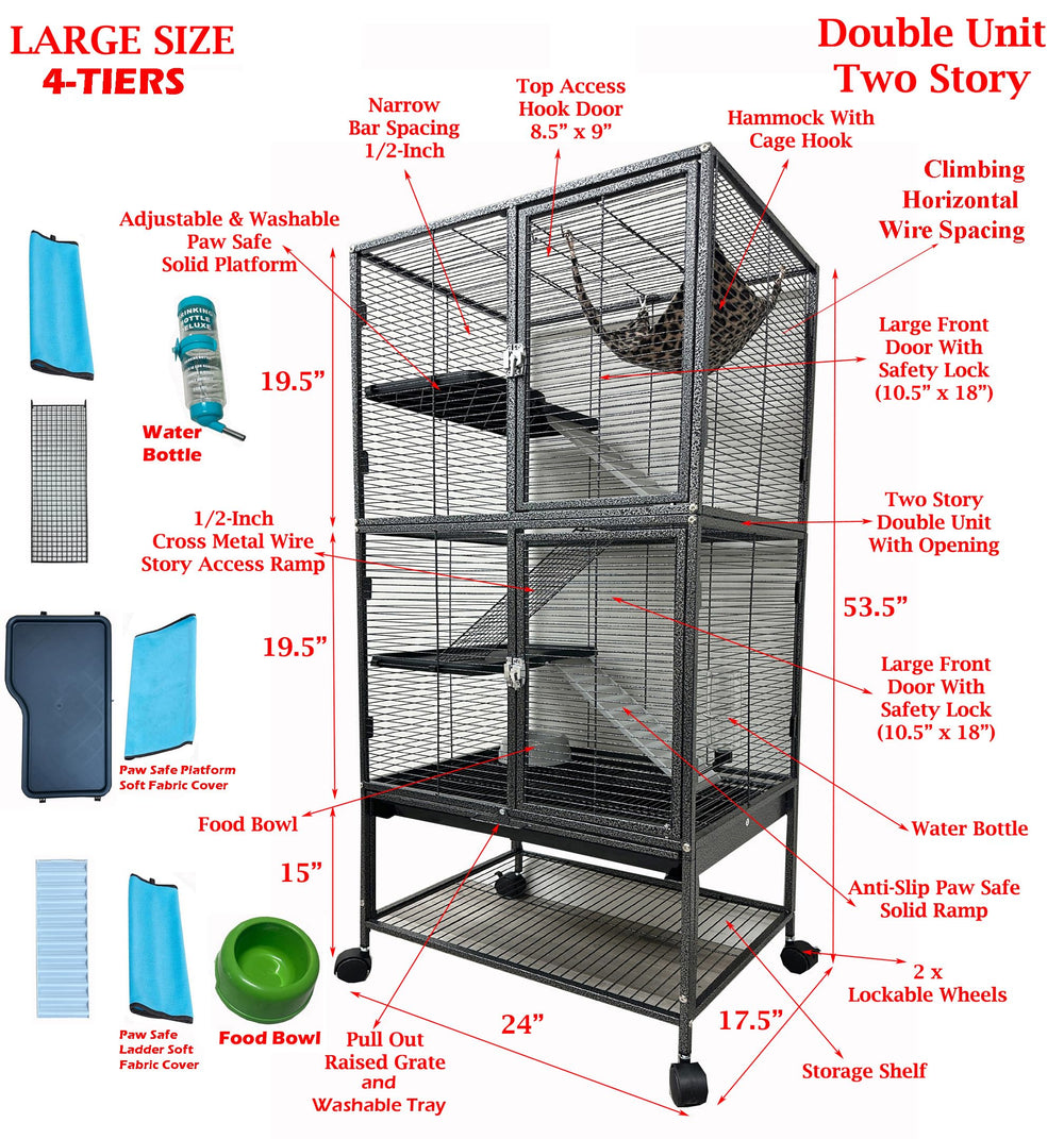 Mcage half-inch wire spacing on the deluxe cage keeps critters safely contained
