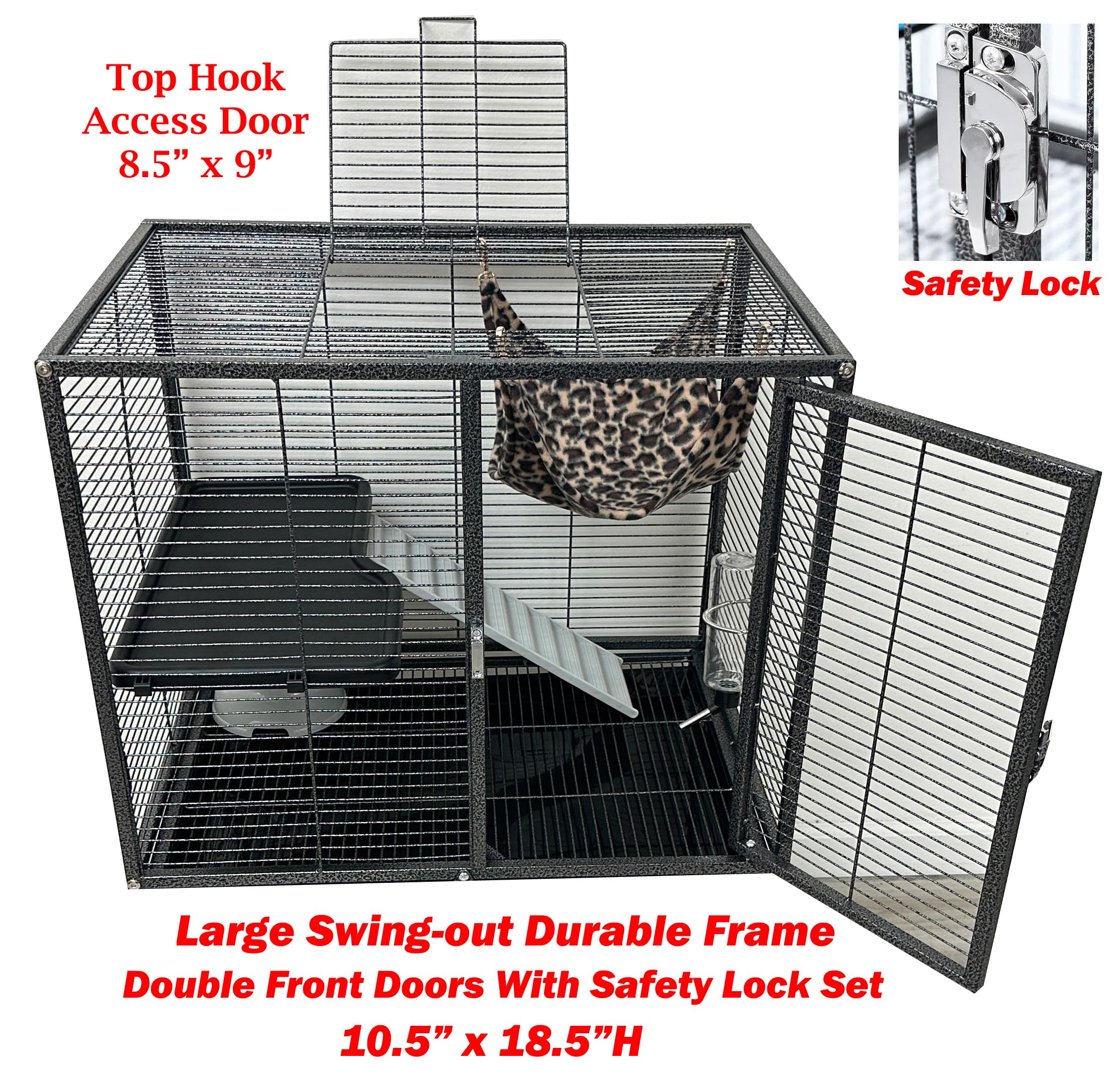 Mcage hammock included in the deluxe cage for cozy rest spots