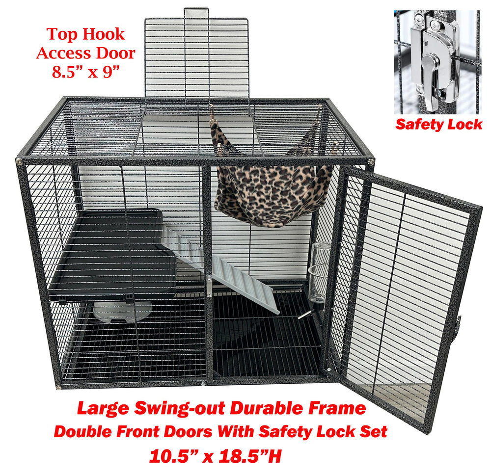 Mcage hammock included in the deluxe cage for cozy rest spots