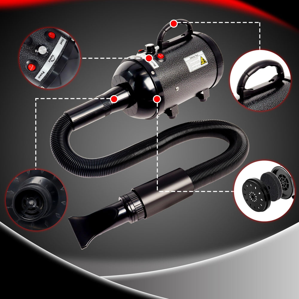 MCCKLE dog hair dryer is a reliable tool for home grooming.