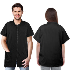 MCEAST pet grooming work clothes with front zipper for quick on-off during sessions