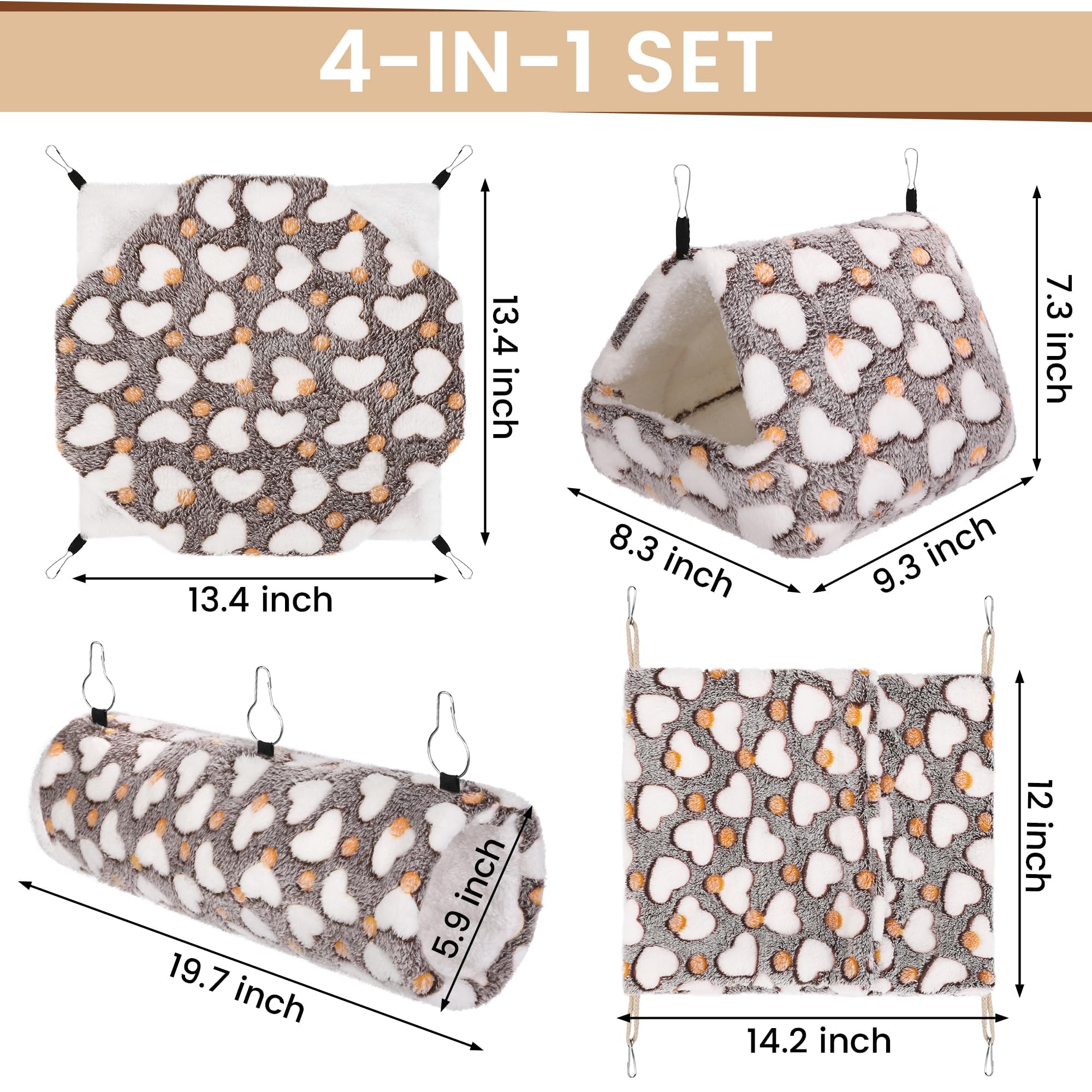 MCEAST plush nest offers a soft, private retreat for small animals.