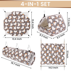 MCEAST plush nest offers a soft, private retreat for small animals.