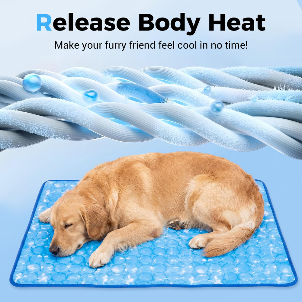 mcgskl dog cooling mat non-slip bottom stays put on floors and seats