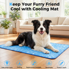 mcgskl dog cooling mat uses non-toxic fabrics safe for paws and fur