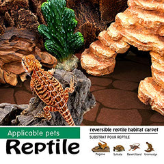 MCLANZOO reptile carpet cut to fit terrarium for a precise setup.