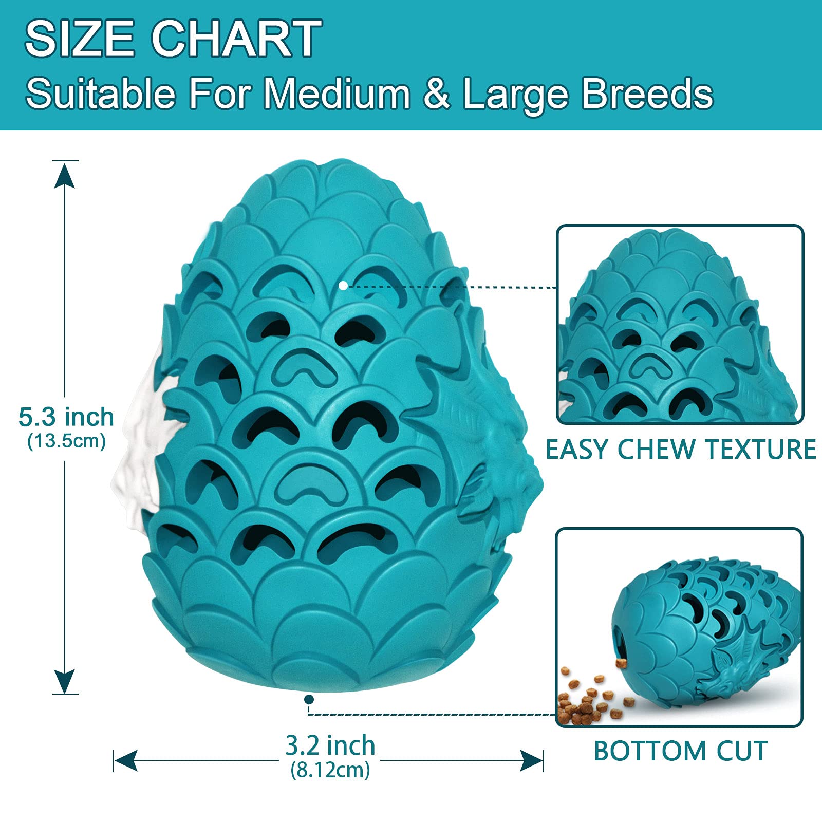 M.C.works Dragon Egg Toy blue color for visual appeal during play.