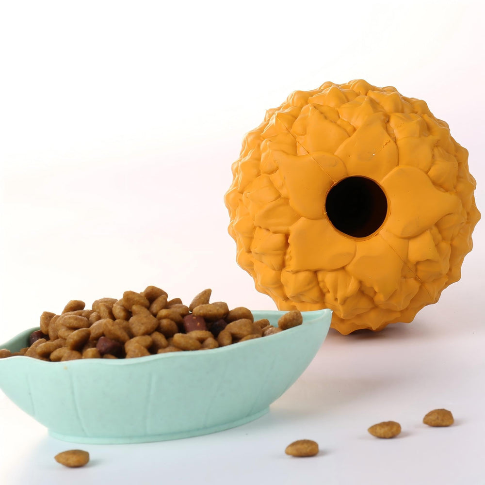 M.C.works treat-dispensing dog toy for canine enrichment