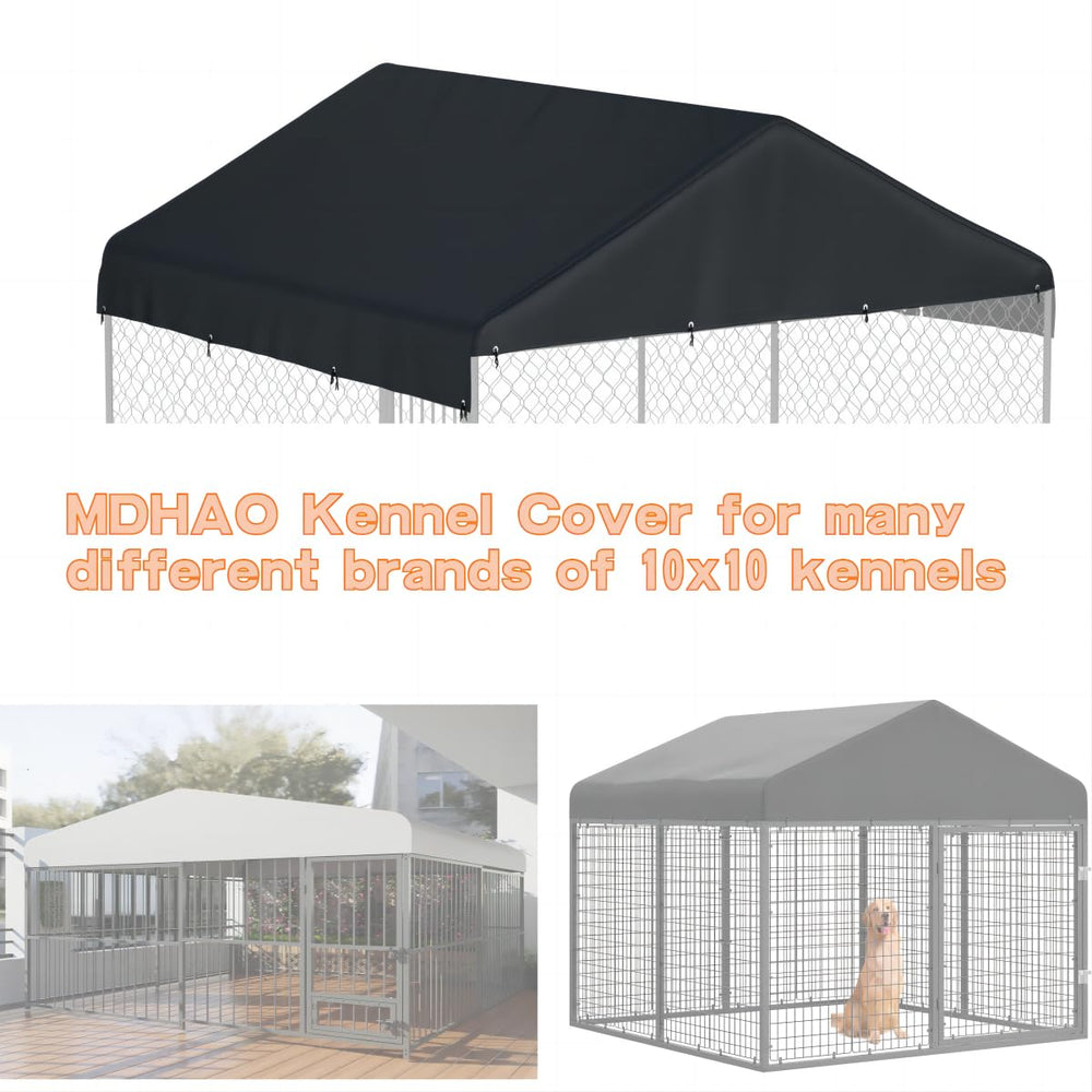 MDHAO replaceable kennel cover uses 24-ball-end elastic cords for quick secure fit