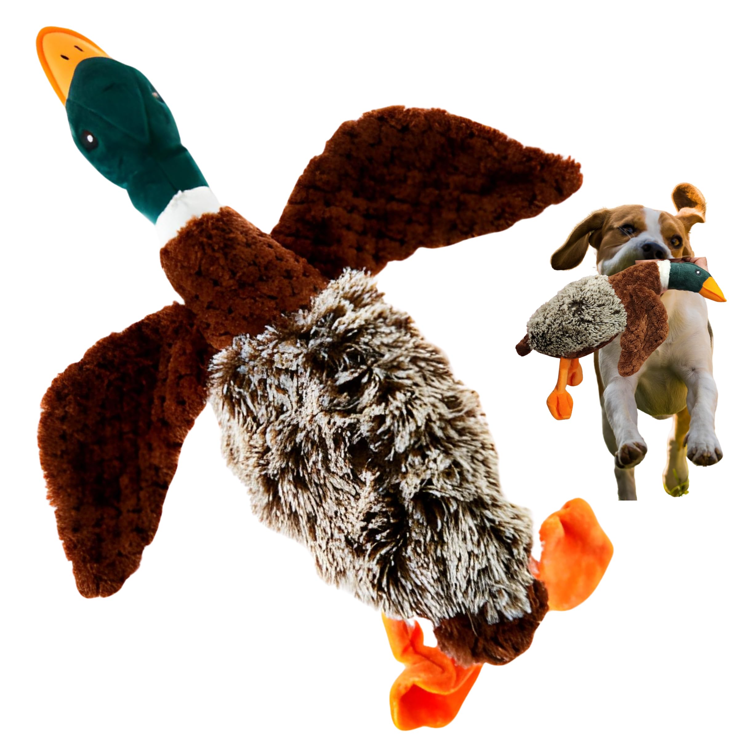 Me Gusta Shop duck dog toy squeak head for interactive play.
