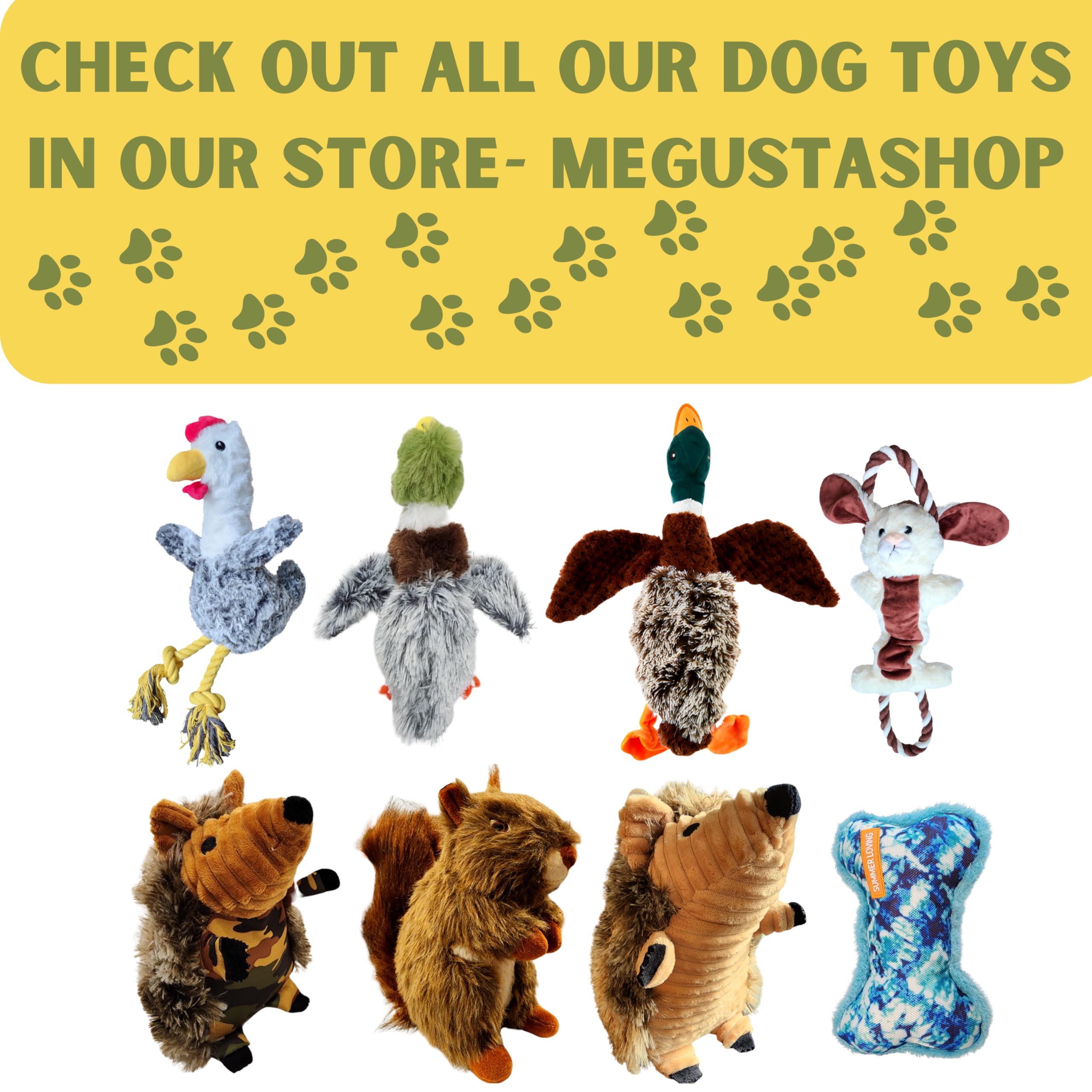 Me Gusta Shop plush mallard toy for daily fetch and cuddle.
