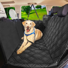 Meadowlark dog seat cover with side flaps protects doors from muddy paws and scratches.