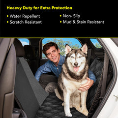 Meadowlark waterproof dog seat cover keeps interiors clean in rain.