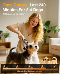 Mearens stainless steel blade delivers smooth cuts through thick coats.