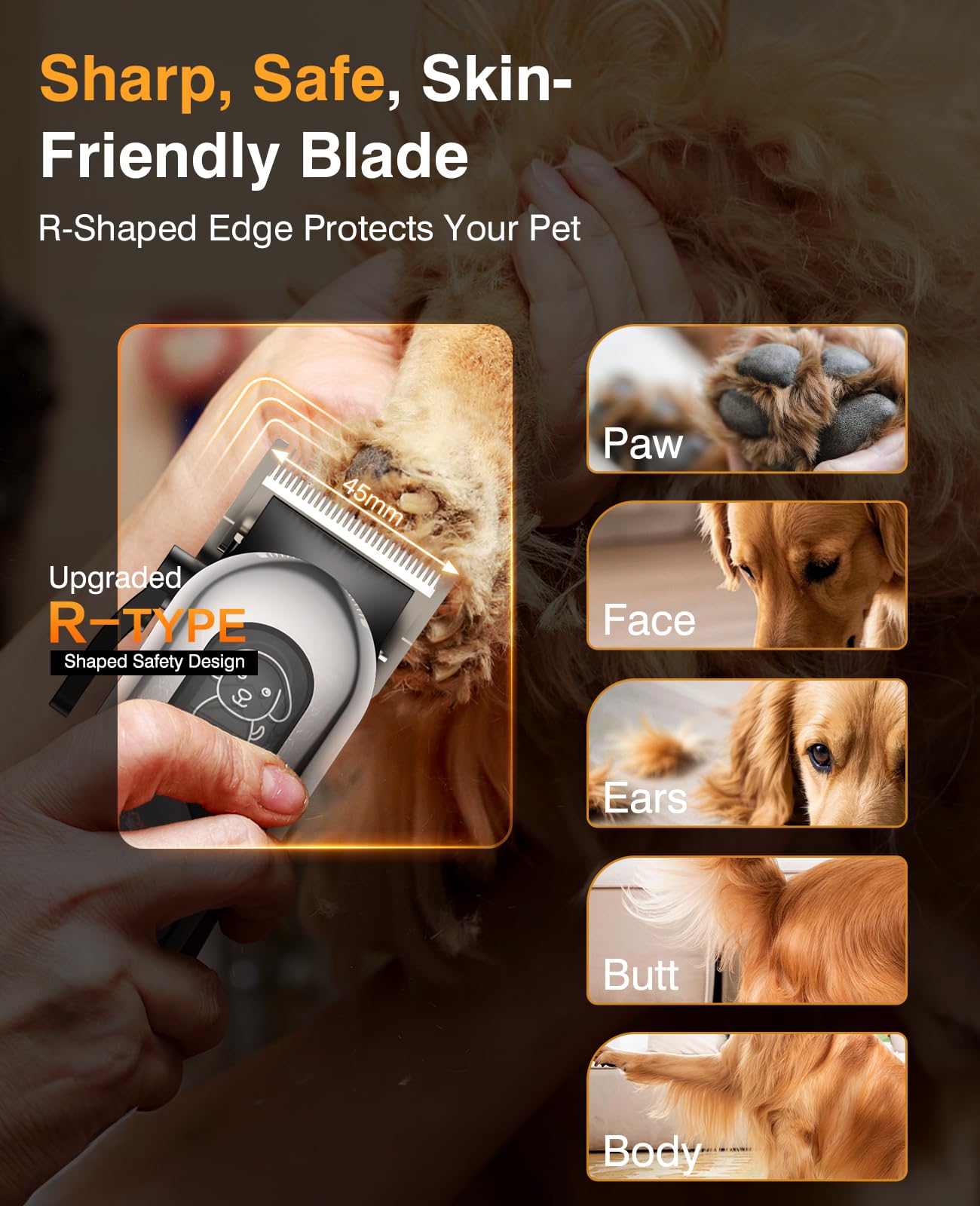 Mearens grooming scissors and stainless comb enable detailed trimming.