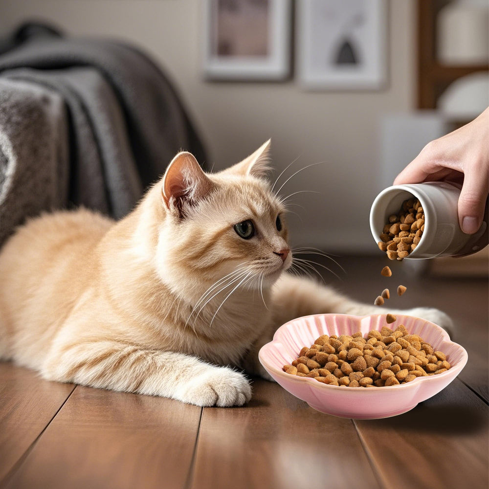 Mecaikru whisker-friendly bowls help kittens enjoy comfortable meals.