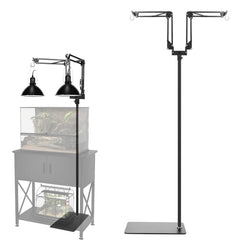 MECESOR Dual Reptile Lamp Stand base provides stable support for tall terrariums