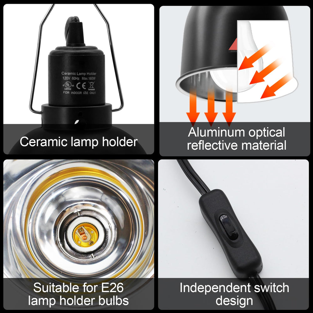 MECESOR UL-certified reptile fixture with high-temperature resistant materials