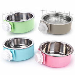 Mechpia crate dog bowl with removable stainless steel insert for easy cleaning
