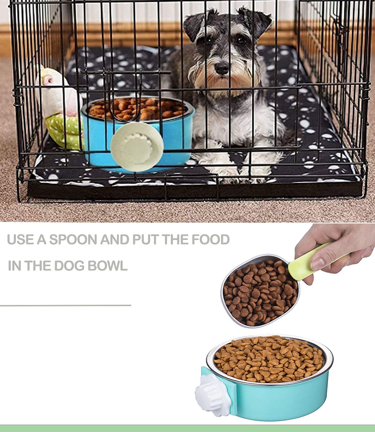 Mechpia durable stainless steel and plastic bowls endure daily cage use