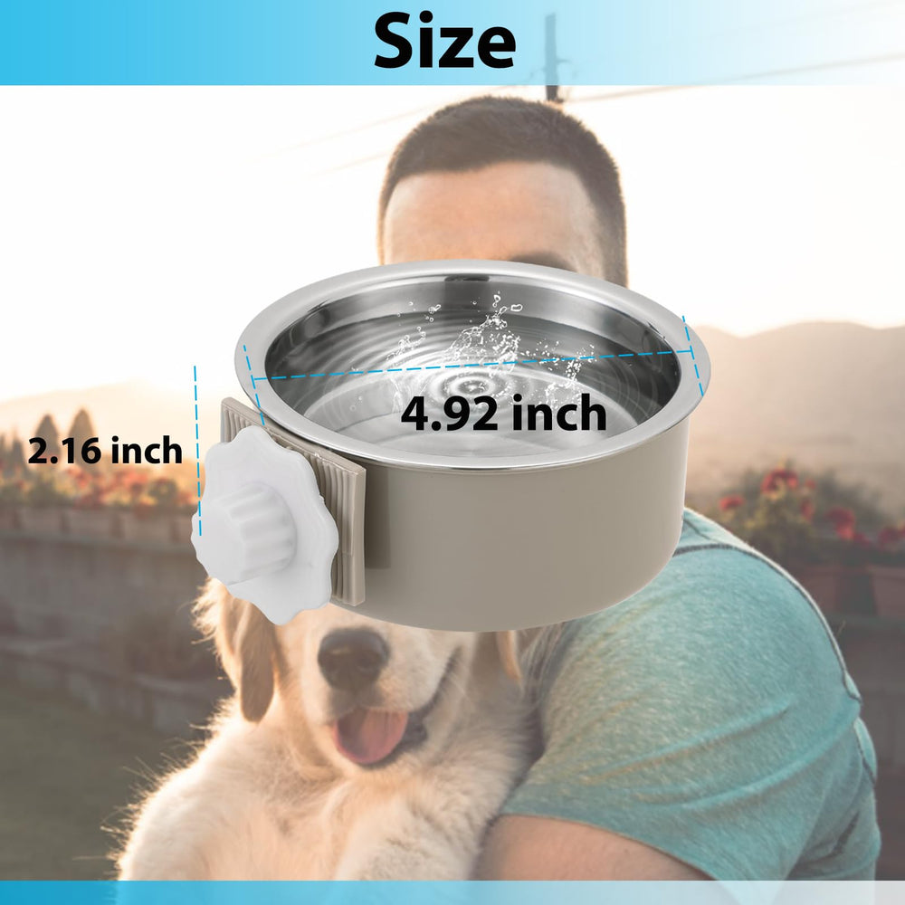 Mechpia kennel bowls install quickly with clockwise locks