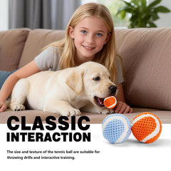 MECOOL 1.57-inch ball size demonstrated for small to medium dogs