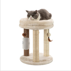 MECOOL 4in1 cat tree scratching post for durable clawing and play.