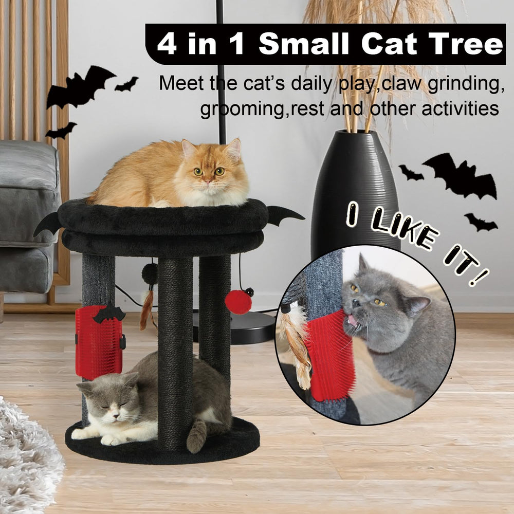 MECOOL 4in1 cat tree base provides balanced support for stable use.