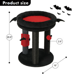 MECOOL 4in1 cat tree with jute posts for durable scratching texture.