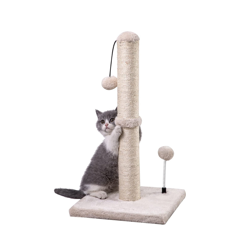 MECOOL cat scratching post 22in base, sturdy foundation for kittens.