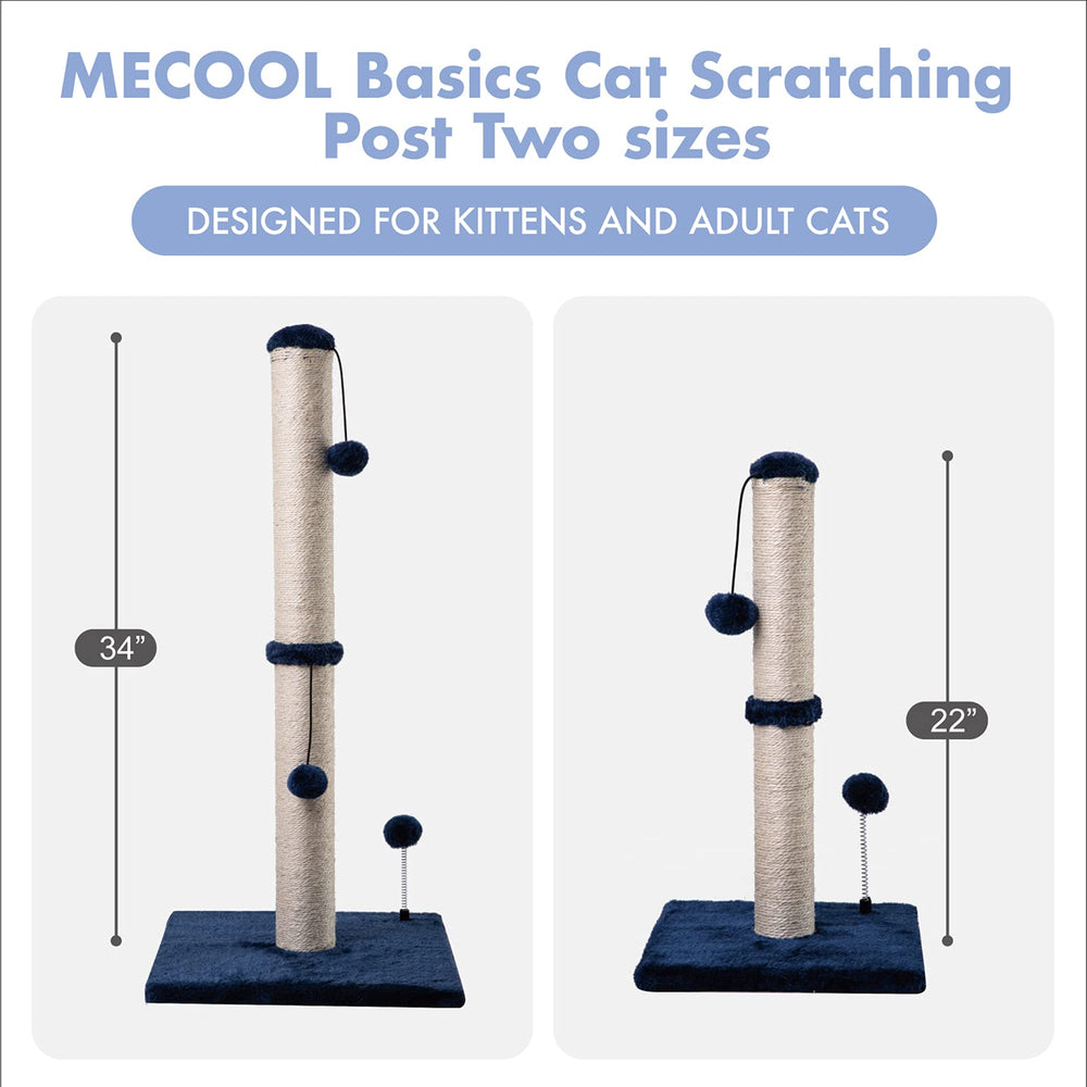 MECOOL navy scratching post complements home decor in living spaces